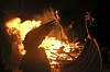 viking funeral pyre - ship on fire
