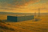 Concept image of a little datacenter on the prairie