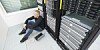 IT pro slumped on datacenter floor