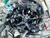 Graphic of someone falling through a tunnel of flying office supplies