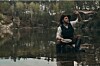 Gold prospector in river