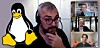 Composite image of Liam Proven with the Tux penguin next to him and inserts of other Kettle guests