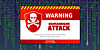 Mock-up of a message on someone's desktop informing them they have been infected with ransomware