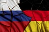 Russian flag next to German one