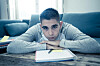 A sad young man from shutterstock