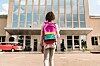 schoolkid with backpack /satchel