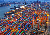 Containers in port