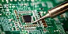 Soldering iron on PCB