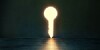 Glowing key-shaped hole