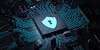 Illustration of a pad lock icon on a computer chip