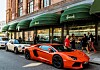 A view of a lamborgini, outside Harrods in Knightsbridge, London –