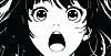 Shocked face in japanese manga style