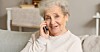 Elderly woman on mobile phone