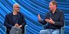 Microsoft CEO Satya Nadella and Oracle CTO Larry Ellison