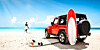 jeep surfboard beach