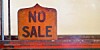 No Sale sign on vintage cash register