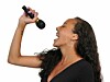 Woman singing her heart out