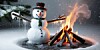 Melting snowman
