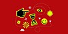 pixellated icons