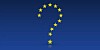 EU flag stretched into question mark