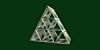 House of cards shaped pyramid made with US dollars
