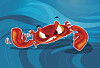 Angry crab cartoon