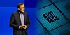 Combination of Intel handout of Intel CEO Lip-Bu Tan and a chip