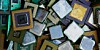 A pile of computer processors