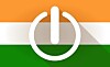 Indian flag with on/off symbol