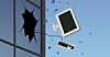 Computer thrown from window