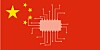China flag with silicon diagram