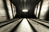 Rails in solitary confinement prison