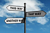 Three way signpost