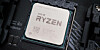 Closeup of an AMD Ryzen microprocessor