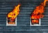 Windows on fire