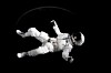 Astronaut losing control in space