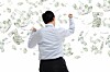 Money falling, image via Shutterstock
