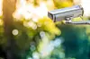 CCTV camera trained on a garden. Photo by Shutterstock