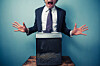 Man gets tie stuck in paper shredder...