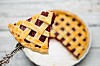 Sliced latticed pastry cherry pie. Pic by shuttertsock