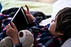 child on tablet