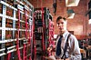 Alan Turing (Benedict Cumberbatch) and the Bombe machine