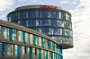 Oracle company logo on HQ in Prague, Czech republic.  josefkubes / Shutterstock.com