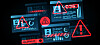 Illustration of lots of security alerts
