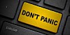 Keyboard with 'Don't Panic' key
