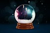 crystal ball reflecting lines