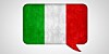 Italian flag speech bubble