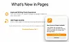 What's New screen in Pages asking for an upgrade