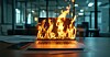 Burning laptop
