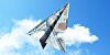 $100 paper aeroplane in the cloud